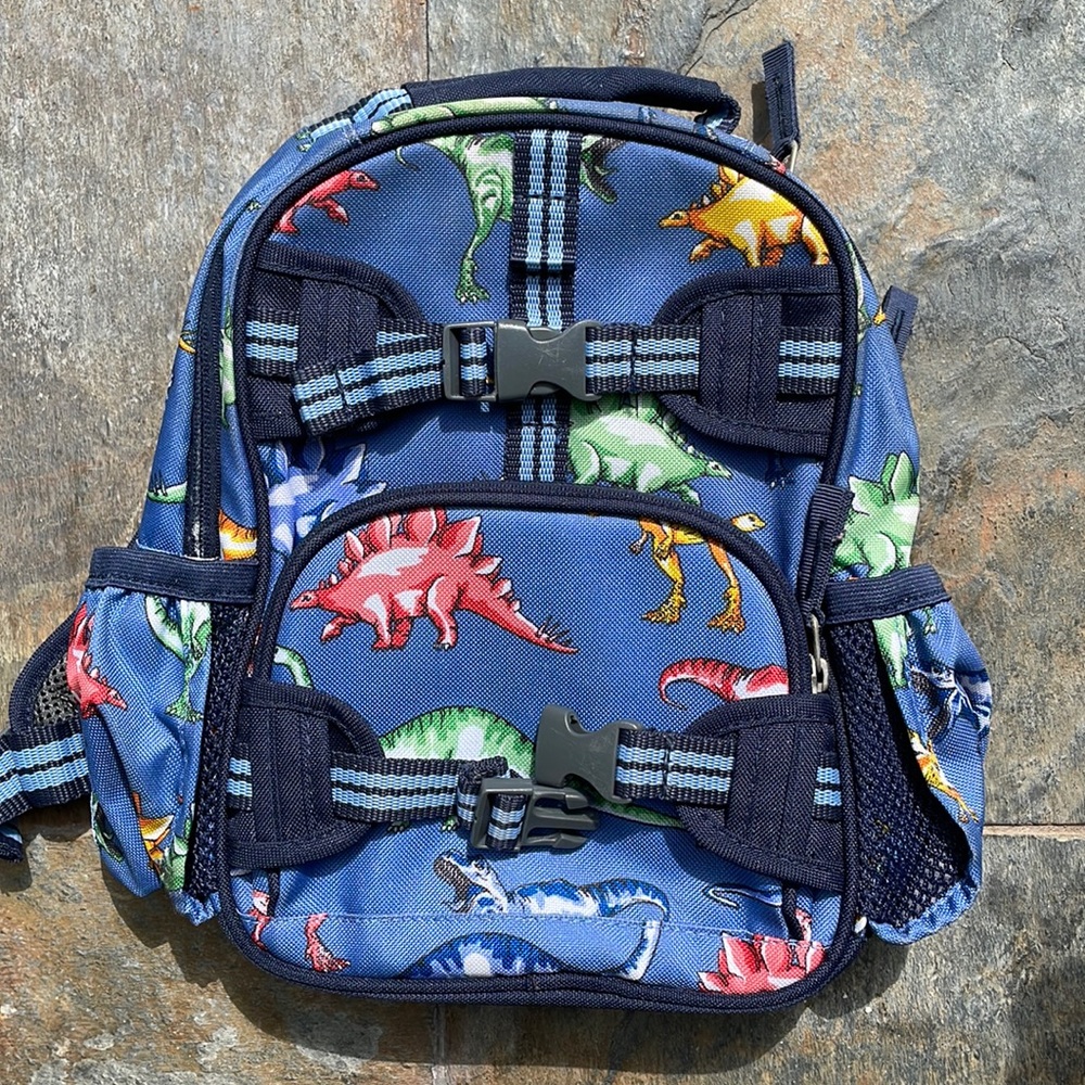 Mini Pottery Barn Kids dinosaur backpack. Very good used condition